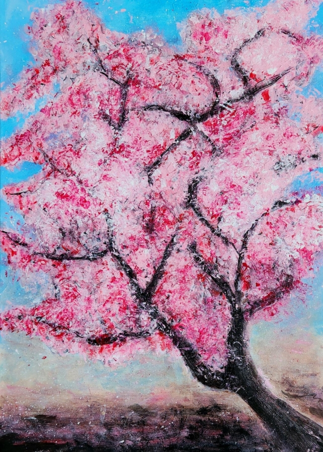 Un arbre en fleurs